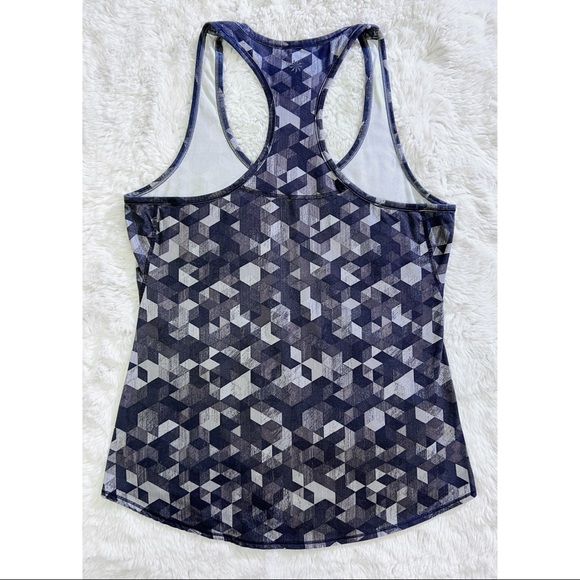 EUC | Athleta Tank Top | Size Medium | Black Gray Geometric Pattern | No Bra - Picture 7 of 11